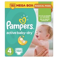 PAMPERS Подгузники Active Baby-Dry Maxi (8-14 кг) Упаковка 132	