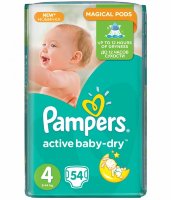 Pampers Подгузники Active Baby-Dry Maxi (8-14 кг) Экономичная Упаковка 54