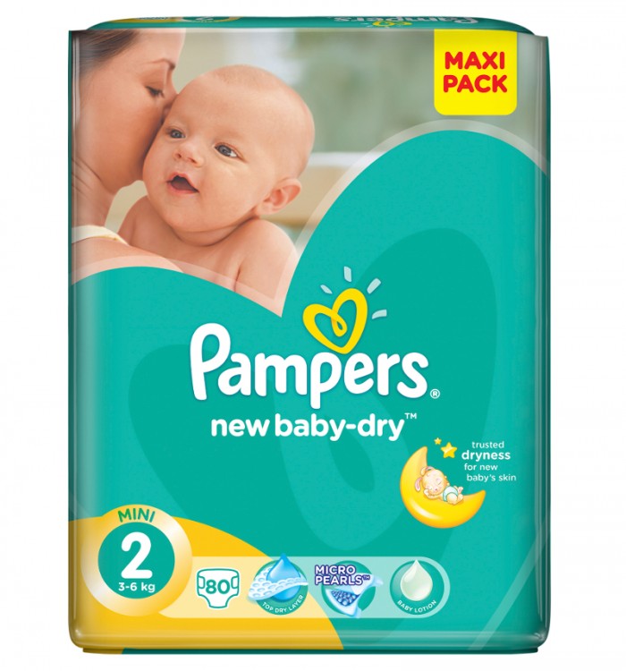 PAMPERS Подгузники New Baby-Dry Mini (3-6 кг) Экономичная Упаковка 66