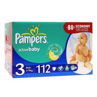 Pampers Подгузники Active Baby Midi (4-9 кг) Джайнт Плюс Упаковка 112