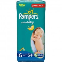 Pampers Подгузники Active Baby Extra Large (15+ кг) Джамбо Упаковка 54