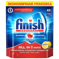 Таблетки для посудомоечных машин FINISH All in 1 Max Лимон таблетки 65шт