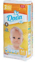 Dada Premium 3 extra soft (128 шт) подгузники 
